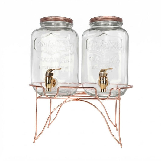 Danny Home Premium 3-Piece 4L + 4L Dispenser Set with Large-Capacity Containers for Kitchen, Pantry & Entertaining