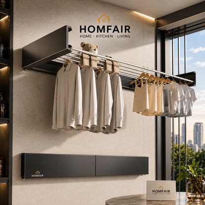 Wall Mounted Foldable Clothes Drying Rack – Space Saving Laundry Hanger