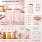 Danny Home Glass Drinking Jar Set with Bamboo Lid & Glass Straw - 2pcs Set