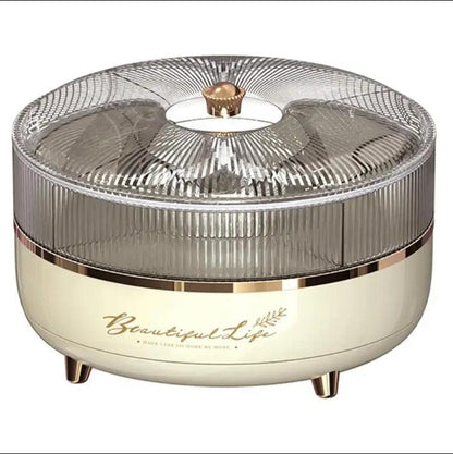 Luxury Rotating Dry Fruit Tray with Covered Design
