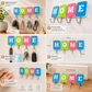 HOME Decorative Wall Key Holder with 4 Heavy-Duty Hooks