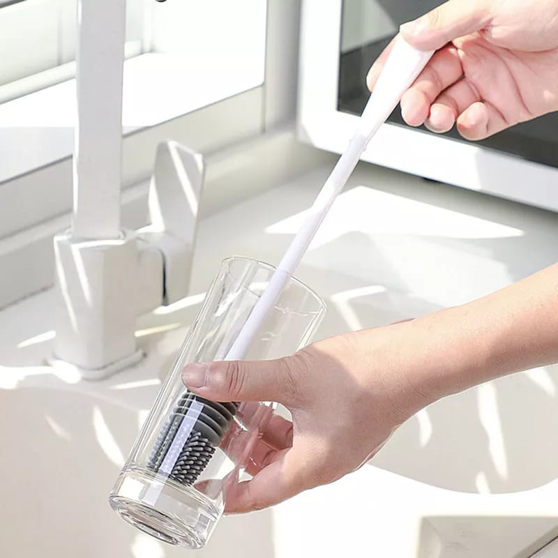 Silicone Bottle Cleaning Brush for Thorough, Easy and Hygienic Cleaning (Pack of 2)