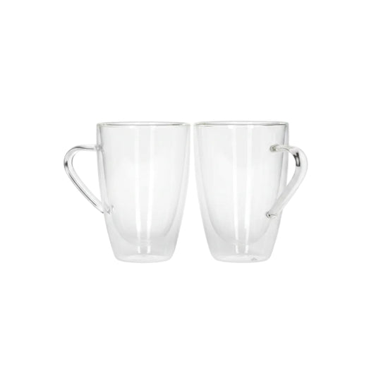 Danny Home Premium Double-Wall Mug Set – 2 Pieces, 350ml Elegant Hot & Cold Beverage Drinkware