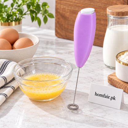 Manual Coffee and Egg Beater Whisk for Foaming, Mixing and Baking