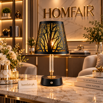 Forest Silhouette Glow Table Lamp