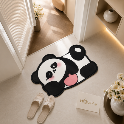 Luxury Panda Shaped Floor Mat for Kids Room & Entryway