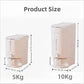 Rice Dispenser Container – Airtight Wall-Mounted Dry Food Storage with One-Touch Measuring Cup for Kitchen Pantry