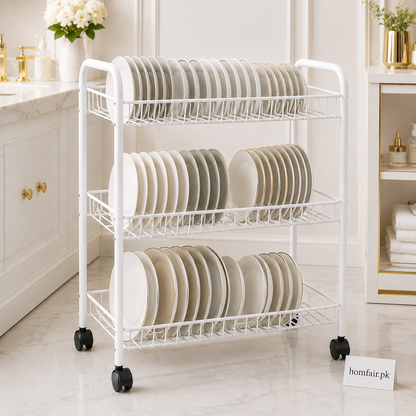 Danny Home 3-Layers Storage Trolley – 37 × 26 × 62.5 cm
