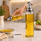 Premium Glass Oil Dispenser Bottle with Stainless Steel Auto Flip Pour Spout – 450ml