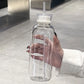 Transparent Glass Water Bottle with Straw Leakproof Drinkware