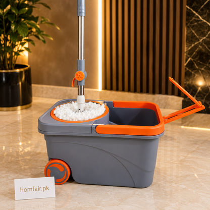 360° Spin Mop Bucket Cleaning System with Wheels