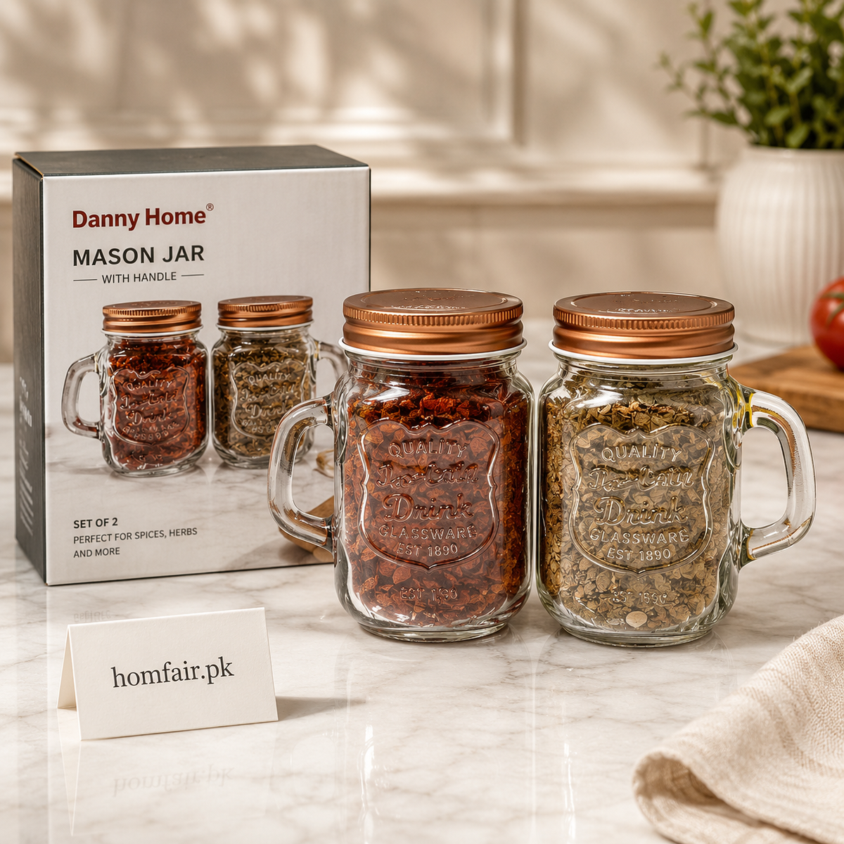 Premium Glass Castor Set of 2 – 120ml Elegant Condiment & Serving Jars