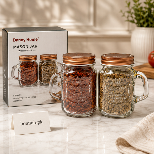 Premium Glass Castor Set of 2 – 120ml Elegant Condiment & Serving Jars