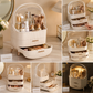 Luxury 3-Layer Makeup Organizer for Elegant & Efficient Desktop Storage