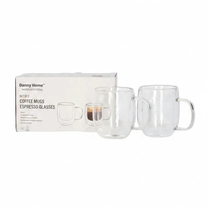 Double Wall Cup 80ml 2-Piece Set – Premium Tea & Coffee Drinkware