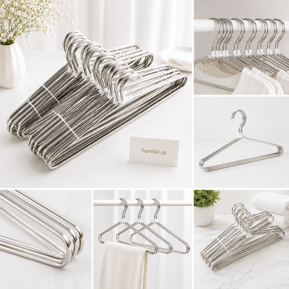 Premium Stainless Steel Clothes Hangers – 10 Pcs