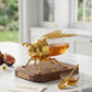 Luxury Bee Honey Jar with Golden Spoon