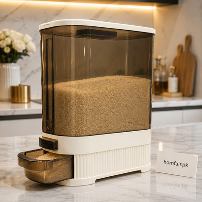 Airtight Rice & Grain Storage Dispenser Container