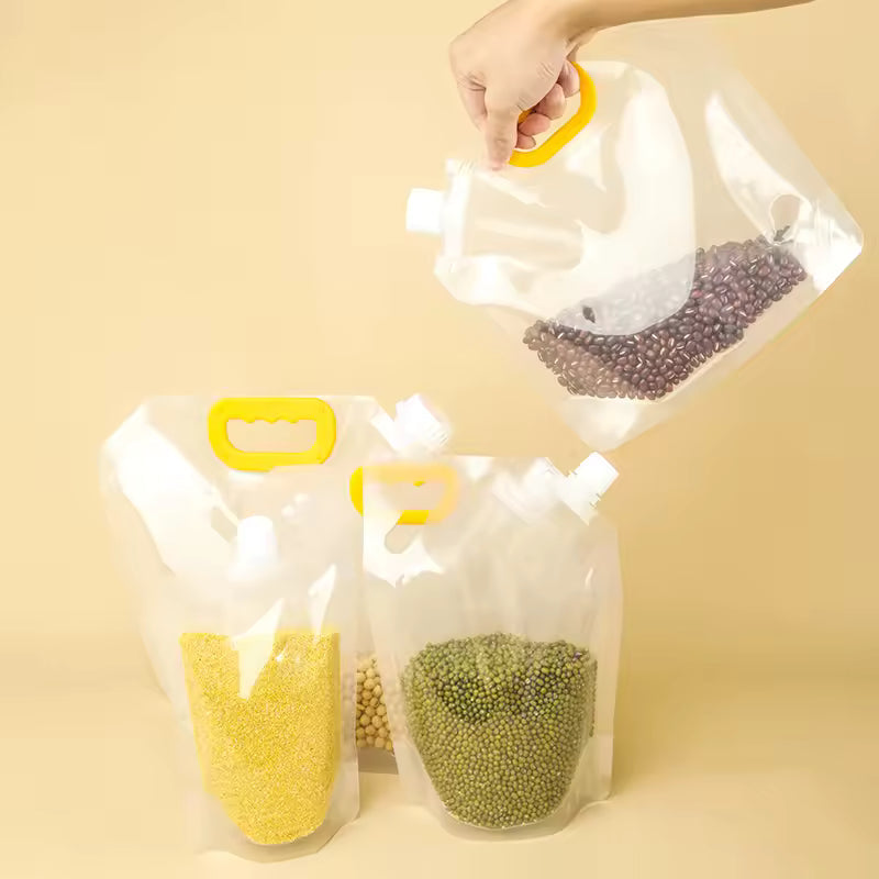Durable Cereal Storage Bag Moisture Proof Reusable Food Organizer