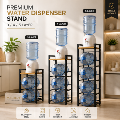 Premium Water Dispenser Stand with Bottle Storage