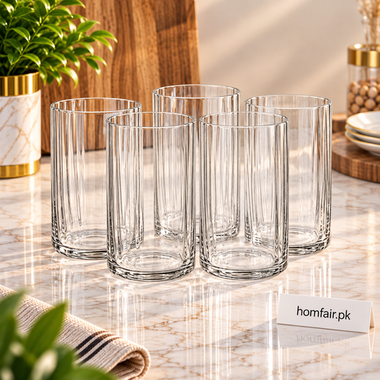 Danny Home Luxury Glassware Collection – 4-Piece Drinking Glass Set, 520ml Premium Beverage Tableware