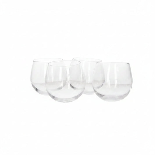 Danny Home Premium 4-Piece Glass Set 380ml for Elegant Everyday Dining & Kitchen Use