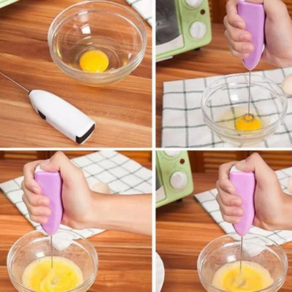 Manual Coffee and Egg Beater Whisk for Foaming, Mixing and Baking