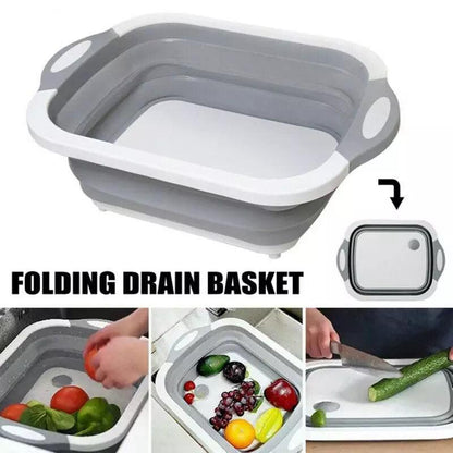 Multi-Function Cutting Board with Integrated Fruit and Vegetable Washer