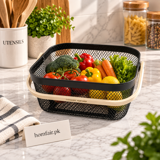 Danny Home Premium Storage Basket – Practical Kitchen Essential for 24 x 24 x 17.5cm for Everyday Use