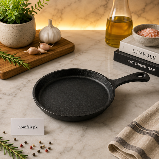 Danny Home Cast Iron Round Skillet Pan – 16 × 1.6 cm