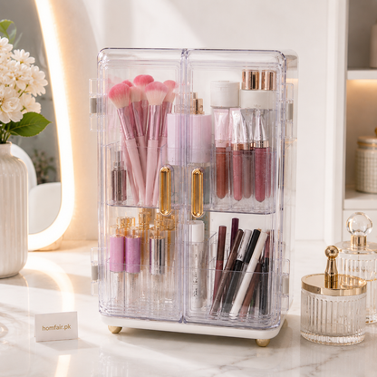 Premium Crystal Clear Makeup Organizer Cabinet