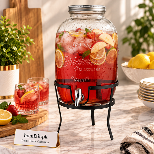 Danny Home Premium 8L Drinks Dispenser – 2-Piece Elegant Beverage Serving Station for Parties & Gatherings