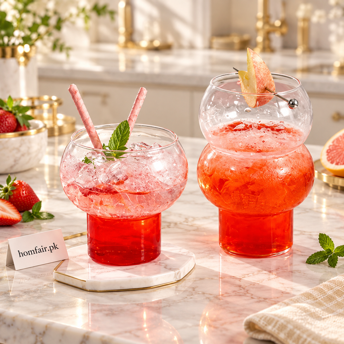 Premium Double-Walled Insulated Glassware for Ice Tea & Coffee