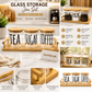 Piece Glass Storage Jar Set with Bamboo Lids & Wooden Tray