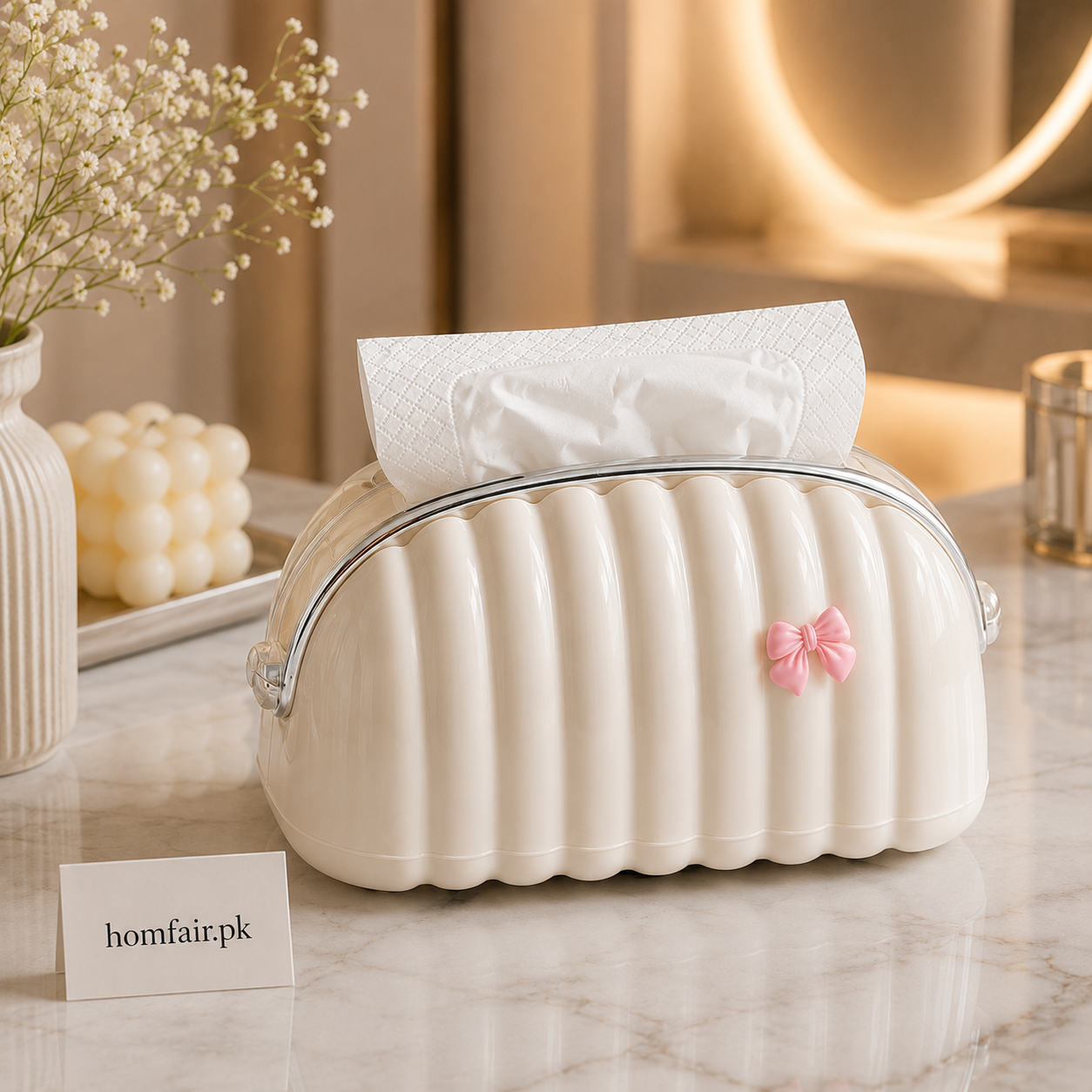 Elegant Handbag Style Tissue Box Holder