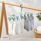 12-Clip Foldable Sock, Underwear & Baby Clothes Drying Hanger