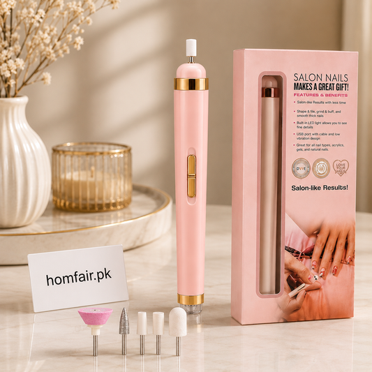 Rechargeable Electric Nail Drill Pen Kit USB Portable Manicure & Pedicure Tool