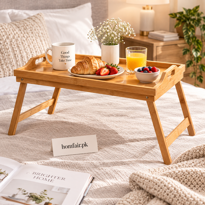 Danny Home Elegant Bed Tray – Space-Saving Kitchen & Home Organizer