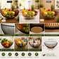 Premium Round Metal Wire Fruit Basket with Wooden Base – Modern Multi-Purpose Storage Bowl