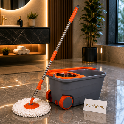 360° Spin Mop Bucket Cleaning System with Wheels