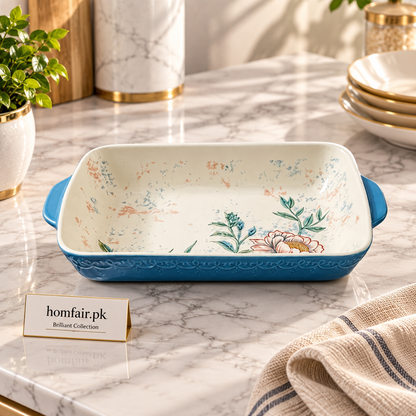 Brilliant Premium Magnolia 11" Baking Dish – Elegant Bakeware for Modern Home Baking