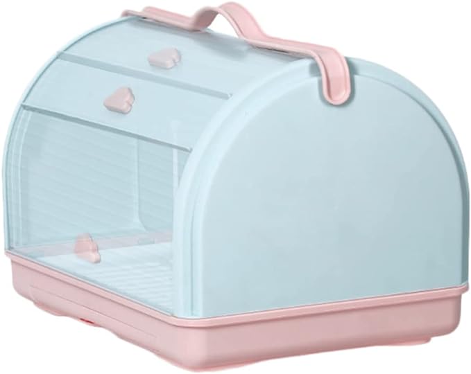 Large Covered Dish Drying Rack for Plates, Bowls, Cups and Space-Saving Storage