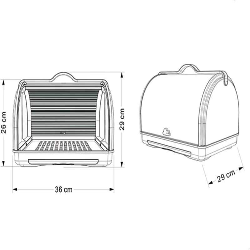 Large Covered Dish Drying Rack for Plates, Bowls, Cups and Space-Saving Storage