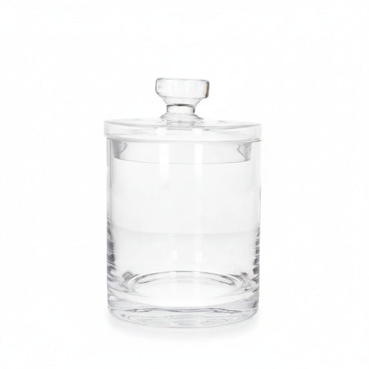 Danny Home Premium Glass Storage Jar 12x12x18cm for Elegant Everyday Dining & Entertaining