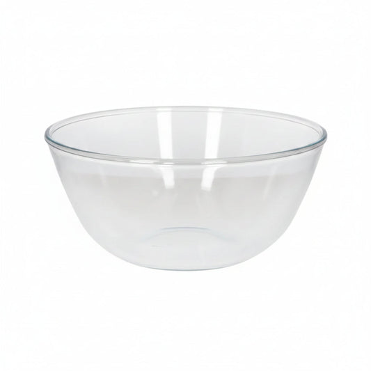 Danny Home Premium Round Glass Salad Bowl 4400ml for Elegant Everyday Dining & Kitchen Use