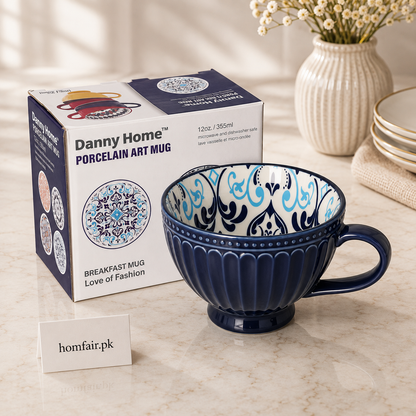 Santorini 355ml Premium Mug – Elegant Danny Home Tea & Coffee Cup