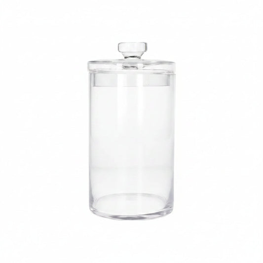 Danny Home Premium Glass Storage Jar 11x11x23cm for Elegant Everyday Dining & Entertaining