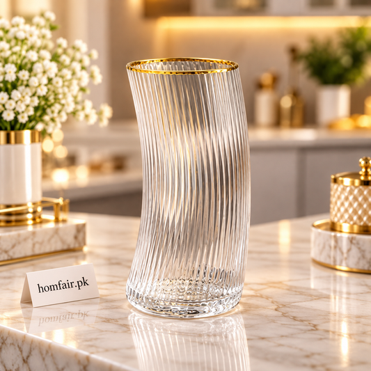Large Crystal Cocktail Curve Glasses – Premium Set of 6