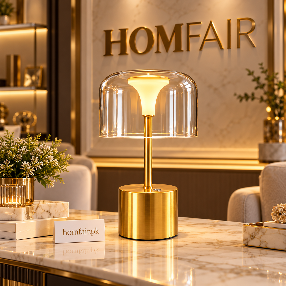Aurum Halo Glass Table Lamp