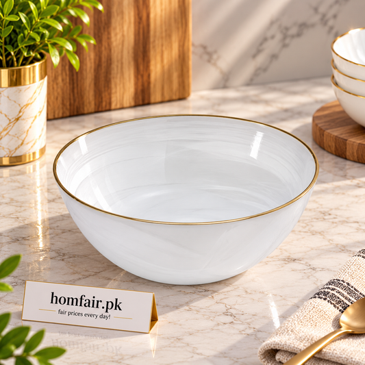 Danny Home Premium 9-Inch Glass Serving Bowl – Elegant Tableware for Salads, Snacks & Everyday Dining